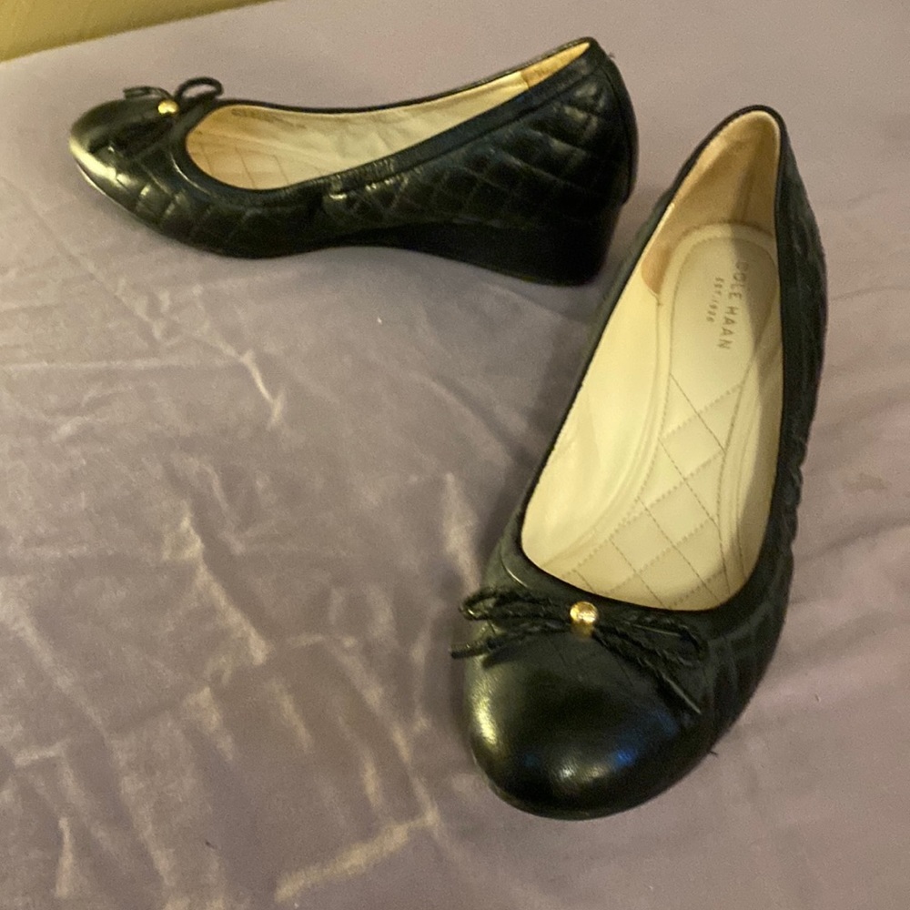 Cole Haan black wedge Tali size 9B
